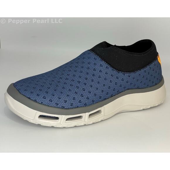 Fishing, Boat, Deck Shoes Neoprene Collar Men's Size 8 Blue Water Slip Resistant - Picture 2 of 11